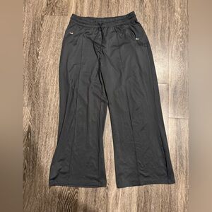 Black Wide-Leg Athletic Pants